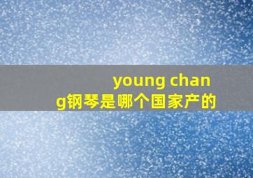 young chang钢琴是哪个国家产的